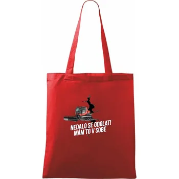Nákupní taška Nedalo se odolat, mám to v sobě rolbař - Taška bavlněná - 42 x 38 cm ( Červená )