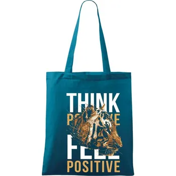 Tiger think - Taška bavlněná - 42 x 38 cm ( Petrolejová )