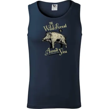 Wild forest divočák - Tílko pánské Core - 2XL ( Námořní modrá (velmi tmavá - téměř černá) )