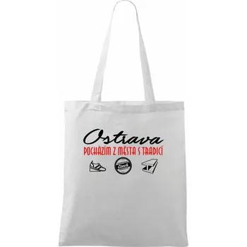 Ostrava město s tradicí - Taška bavlněná - 42 x 38 cm ( Bílá )