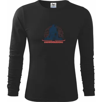 Chlapecké oblečení Freeride snowboarding lebka - Triko dětské Long Sleeve - 134 cm/8 let ( Černá )