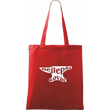 Nákupní taška Nejlepší kovář - Taška bavlněná - 42 x 38 cm ( Červená )