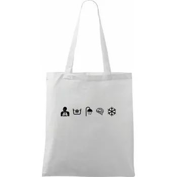 Ikony otužování - Taška bavlněná - 42 x 38 cm ( Bílá )