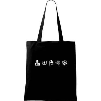 Ikony otužování - Taška bavlněná - 42 x 38 cm ( Černá )