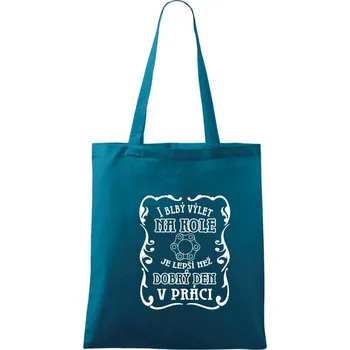I blbý výlet na kole - Taška bavlněná - 42 x 38 cm ( Petrolejová )