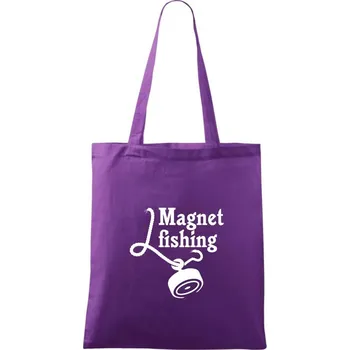 Magnet fishing - Taška bavlněná - 42 x 38 cm ( Fialová )