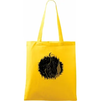 Turista v noční krajině - Taška bavlněná - 42 x 38 cm ( Žlutá )