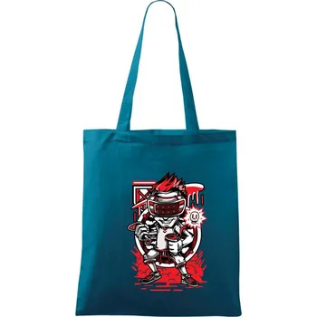 Nákupní taška Hráč virtualní reality - Taška bavlněná - 42 x 38 cm ( Petrolejová )