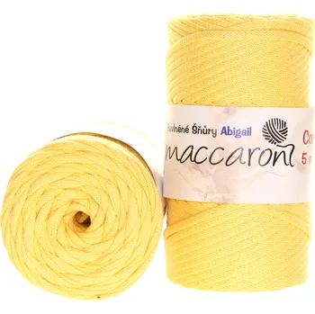 Příze Maccaroni Bavlněné šňůry 5 mm světle žlutá 406_01
