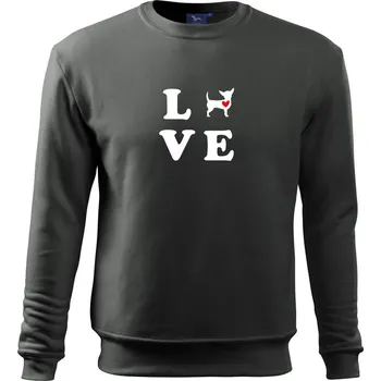 Čivava love - Mikina Essential dětská - 158 cm/12 let ( Tmavá břidlice (šedá se zeleným nádechem) )