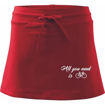 Dámská sukně All you need is bike - Sportovní sukně - two in one - M ( Červená )