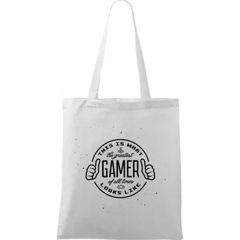Look like Greatest gamer - Taška bavlněná - 42 x 38 cm ( Bílá )