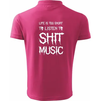 Pánská košile Metal font - listen music (Hana-creative) - Polokošile pánská Pique Polo 203 - L ( Purpurová )