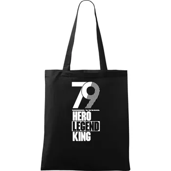 Hero, Legend, King x Queen 1979 - Taška bavlněná - 42 x 38 cm ( Černá )