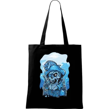 Lebka potápěč poklad - Taška bavlněná - 42 x 38 cm ( Černá )
