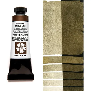 Vodová barva Akvarelová barva Daniel Smith Luminescent, 15ml - zlatá Barva: 10 - Iridescent Antique Gold
