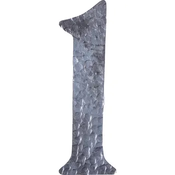 Domovní cedule Domovní číslo 1 pokované, velikost 130 mm, tl. 4 mm
