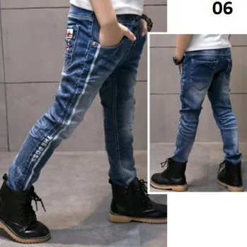 Chlapecké kalhoty Chlapecké džínové kalhoty bez zapínání na gumu Varianta: 06, Velikost: 140-150 cm (10-11 let)