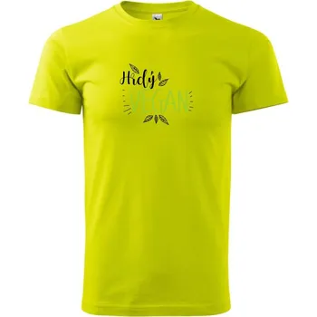 Hrdý vegan - Klasické pánské triko vyšší gramáže - XS ( Limetková )