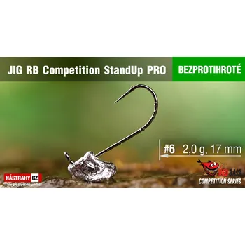 Rybářský háček Bezprotihrotý Jig RB StandUp Pro Competition #6 - 18 mm - #6, 2,0 g, 5 ks