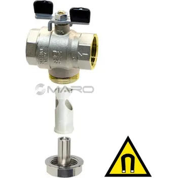 Vodovodní kohout Tecnovielle Kohout kulový Superfilter s filtrem a magnetem, s motýlem, FF 1", PN 30, 540141M10