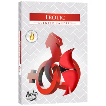 Svíčka Bispol vonné čajové svíčky 6 ks EROTIC- erotická (Vonná čajová svíčka s vůní)