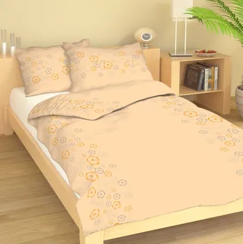 Povlečení Bavlněné povlečení Amálka broskvová Uzávěr: Mandlovací knoflík