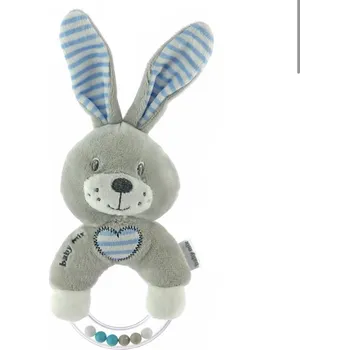 Dětské plyšové chrastítko králík modrý