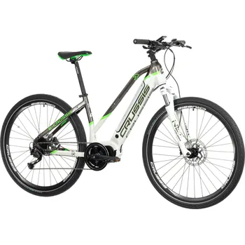 Jízdní kolo CRUSSIS E-Cross Lady 7.7-M 20 Ah 28" bílé/šedé/zelené 2022