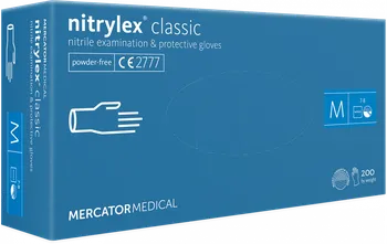 Vyšetřovací rukavice Mercator Medical Nitrylex Classic nepudrované modré