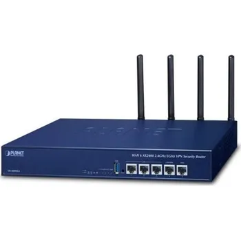 PLANET VR-300W6A Router, firewall, VPN, 3x LAN, 1x WAN/LAN, 1x WAN, Wi-Fi 6, 2,4GHz, 5GHz, VLAN, QoS, RADIUS, SD-WAN VR-300W6A