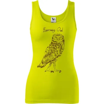 Sýček králičí burrowing owl - Dámské tílko - S ( Limetková )