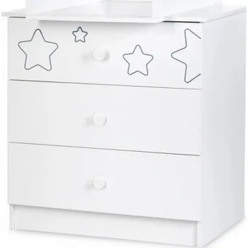 přebalovací pult a komoda Klups Tino komoda s přebalovacím pultíkem bílá