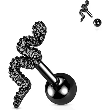 Piercing Cartilage piercing do ucha - had černý