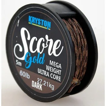Šňůrka s olověným jádrem Kryston Score Gold 5m 60lbs (27,21kg) - Dark