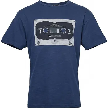 Pánské tričko Replika Jeans tmavě modré s potiskem STEREO 5XL - 8XL krátký rukáv - 5XL