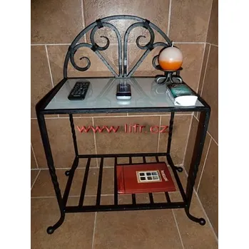 Noční stolek Kovaný, kovový noční stolek