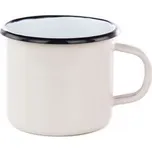 Hrnek smaltovaný, pr. 8cm, 0,4l, bílý, smalt