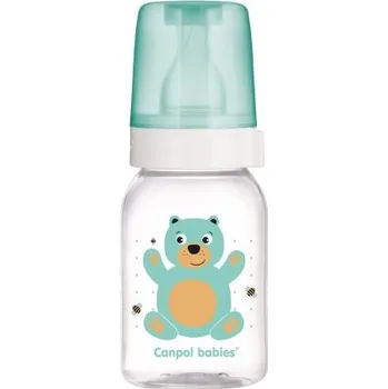 Kojenecká láhev Canpol babies Lahev s potiskem CUTE ANIMALS 120ml zelená