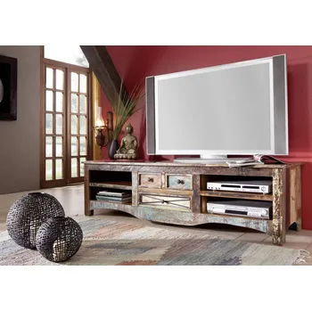 Televizní stolek OLDTIME TV stolek 180x50 cm, staré dřevo