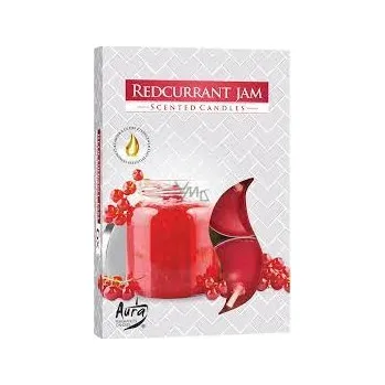 Svíčka Bispol vonné čajové svíčky 6 ks - REDCURRANT JAM - rybízový džem (Vonná čajová svíčka s vůní)
