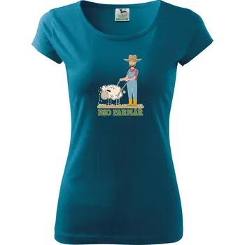 Dámské tričko BIO farmář - Dámské triko Pure - XS ( Petrolejová )