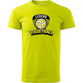 Volleyball legend - Klasické pánské triko vyšší gramáže - S ( Limetková )