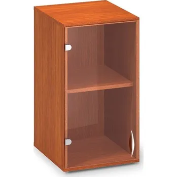 Šatní skříň Nástavbová skleněná skříň Pro Office 40x45,8x71,7 cm levá Barva: Třešeň + doprava ZDARMA