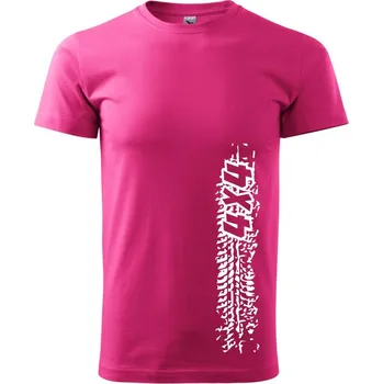 Pánská móda Pneu stopa 4x4 - Klasické pánské triko vyšší gramáže - L ( Purpurová )