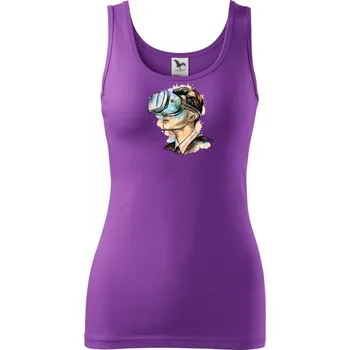 Retro virtuální realita - Dámské tílko - S ( Fialová )