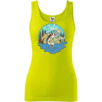 Dámské tričko Big Fish - Dámské tílko - 2XL ( Limetková )