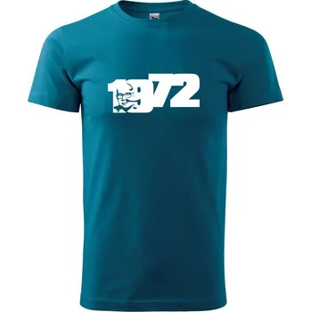 Husákovo dítě - 1972 - Klasické pánské triko vyšší gramáže - M ( Petrolejová )