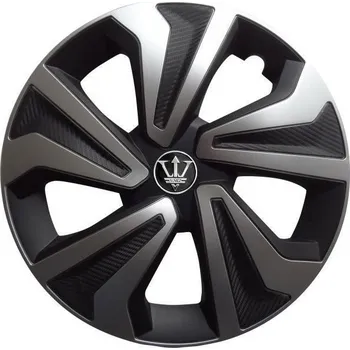 Poklice na kolo Kryty kol EVO KANGO 16", stříbrno-černé - sada 4ks