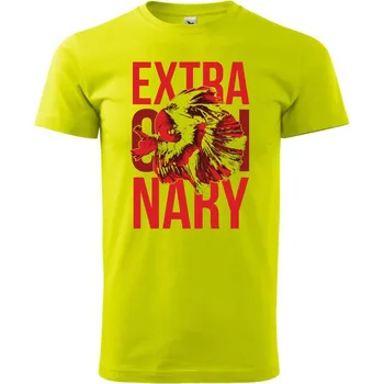 Fish extra - Klasické pánské triko vyšší gramáže - S ( Limetková )